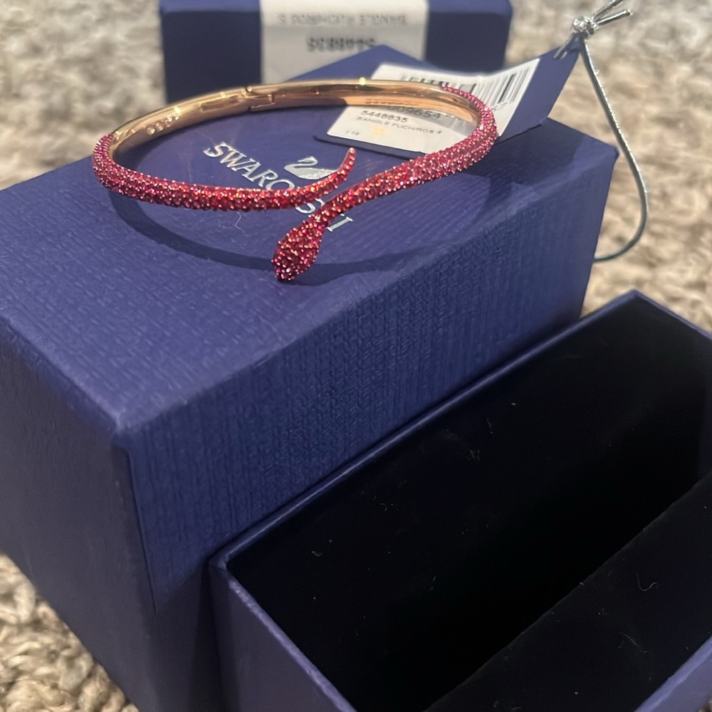 Swarovski pink Snake Wraparound Bracelet